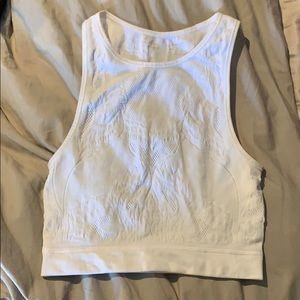 Lululemon white sleeveless crop top